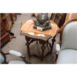 ORNATELY CARVED OCTAGONAL OCCASIONAL TABLE