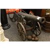 Image 2 : 5' LONG CAST IRON CANNON WITH BALLS