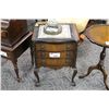 Image 1 : 3 DRAWER WALNUT STAND WITH CLAW FEET