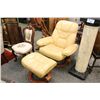 Image 1 : LEATHER STRESSLESS CHAIR AND OTTOMAN