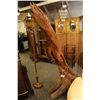 Image 1 : HAND CARVED EAGLE, BY MASTER CARVER FROM ONE LOG 70" HIGH