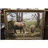 Image 2 : OIL ON CANVAS, TWO ELEPHANTS, SIGNED LOWER M. COVELLI 55" X 44"