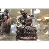 Image 1 : ASIAN CARVING AND A BRONZE WARRIOR