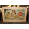Image 1 : FRAMED 1940'S COKE CARDBOARD SIGN