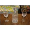 Image 1 : CRYSTAL DECANTER AND 2 GLASSES