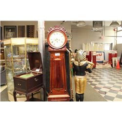 EARLY VICTORIAN GRANDFATHER CLOCK IN MAHOGANY CASE