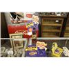 Image 1 : 1940'S DAD'S  BOTTLE TOPPER AND BOTTLE AND 1950'S CARDBOAD SIGN