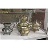Image 2 : SHELF LOT OF 7 PIECE ASSORTED VICTORIAN SILVER PLATE INCL. TEA SERVICE