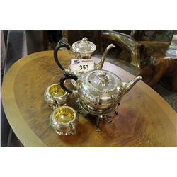 4 PIECE VICTORIAN SILVER PLATE TEA SERVICE