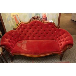 CARVED VICTORIAN SOFA