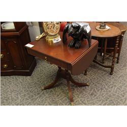 DUNCAN PHYFE DROP LEAF PEDESTAL OCCASIONAL TABLE