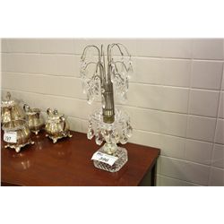 MATCH PAIR OF CRYSTAL LAMPS