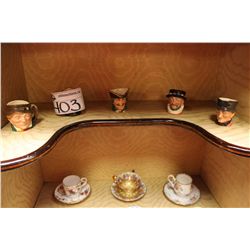 SET OF 5 MINIATURE ROYAL DOULTON TOBY JUGS