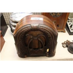 VERY RARE ORNATELY CARVED MODEL 56 CROSLEY TABLE TOP RADIO