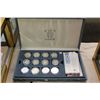 Image 1 : UNITED NATIONS 50TH ANNIVERSARY COMMEMORATIVE COIN COLLECTION FROM THE ROYAL MINT.  36 COINS SILVER