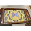 Image 3 : 3 INLAID TRAYS, 2 WITH BUTTERFLY WING MOTIFS