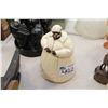 Image 1 : LOT OF 5 MISC PIECES INCL. EARLY GIN BOTTLE, CAKE PLATE, CHALET DISSH AND FIGURINE