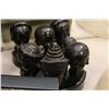 Image 1 : 6 PIECES OF MISC. INCL. COVERED BOWL, CHRONOMETER, CARVED ASIAN SCENERY AND SCOTTY DOG