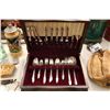 Image 2 : SET OF SILVERPLATE FLATWARE WITH DISPLAY BOX