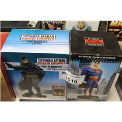 LOT OF 2 DC COMIC MAQUETTE, INC. BATMAN AND SUPERMAN