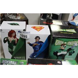 LOT OF 3 DC DIRECT LIMITED EDTION STATUES INC. POISON IVY, SUPERMAN, AND GREEN ARROW