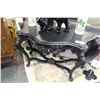 Image 1 : BLACK ORNATE HALL TABLE 50" X 20 X 31"