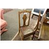 Image 1 : LOT OF 6 ANTIQUE LEATHER UPHOLSTERED DINING CHAIRS