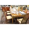 Image 1 : ONE HENRY DON DINING ROOM TABLE WITH ADDITIONAL LEAVES, PROTECTIVE PADS AND 8 CANE BACKED CHAIRS