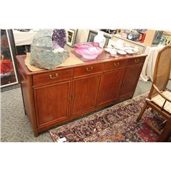 MAHOGANY SIDE TABLE 72" X 19" X 34"