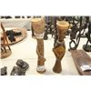 Image 3 : PAIR OF NIBIA CARVINGS AND WOODEN PESTLE
