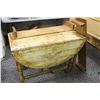 Image 2 : ANTIQUE OAK FLIP TOP DINING TABLE WITH 2 LEAVES