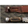 Image 2 : SOLINGEN STEEL, BONE HANDLE HUNTING KNIFE WITH CASE