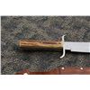 Image 2 : SOLINGEN STEEL, BONE HANDLE BOWIE HUNTING KNIFE WITH CASE