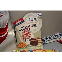 RARE MONTREAL REGAL FLOUR SIGN WITH STAND