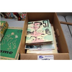 BOX OF ASSORTED 1950'S HOT ROD MAGAZINES, THE COLLECTED WORK OF BUCK ROGERS AND MORE