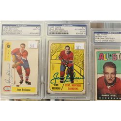 1967 TOPPS #74 JEAN BELIVEAU PSA CERTIFIED AUTOGRAPH