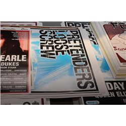 CONCERT POSTER LOT: APPROX. 1000 , INC: SIZE 18"X24" (APPROX. 40-70 EA) HEADSTONES, THE PRETENDERS,