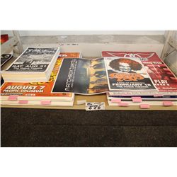 CONCERT POSTER LOT! APPROX. 800 SIZE 18"X24" APPROX. 40-80 THE GUESS WHO, ROD STEWART, AEROSMITH,