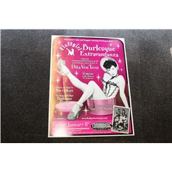 15 DITA VON TEESE BURLESQUE SHOW POSTERS.  SIZE 18 X24  QUANTITY 15 TOTAL