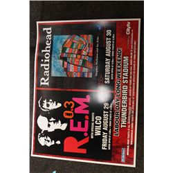 40 R.E.M. AND RADIOHEAD CONCERT POSTERS SIZE 24 X18  40 TOTAL