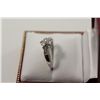 Image 2 : LADIES 14KT WHITE GOLD DIAMOND SET DRESS RING SET WITH 15 ROUND BRILLIANT CUT AND SINGLE CUT