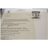 Image 3 : PAIR OF 14KT WHITE GOLD NATURAL BLUE TOPAZ AND DIAMOND SET EARRINGS BEZEL SET WITH 2 STEP CUT