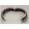 Image 2 : 925 STERLING SILVER PROMOTIONAL QUALITY PURPLE RUBY - SAPPHIRE BANGLE STYLE BRACELET