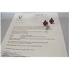 Image 3 : STERLING SILVER PROMOTIONAL QUALITY NATURAL PURPLE SAPPHIRE-RUBY EARRINGS SET WITH 82 MARQUISE