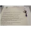 Image 3 : STERLING SILVER NATURAL AMETHYST SET OF LADIES RING, PENDANT, AND A PAIR OF EARRINGS .  RING IS SET