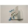Image 2 : PAIR OF 14 KT WHITE GOLD NATURAL BLUE TOPAZ DANGLING EARRINGS SET WITH 10 PEAR SHAPED NATURAL BLUE