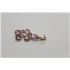 Image 2 : STERLING SILVER ROUND SHAPED STAR BURST DESIGN PENDANT CLAW SET WITH  143 MARQUISE CUT NATURAL