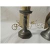 Image 2 : LOT 2 EUROPEAN PEWTER LAMP & LIGHT FIXTURE