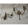 Image 1 : LOT 2 ELECTRIC EUROPEAN BRASS WALL SCONCE