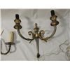 Image 3 : LOT 2 ELECTRIC EUROPEAN BRASS WALL SCONCE